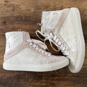 Zadig & Voltaire High Flash Lace-Up Sneakers – White